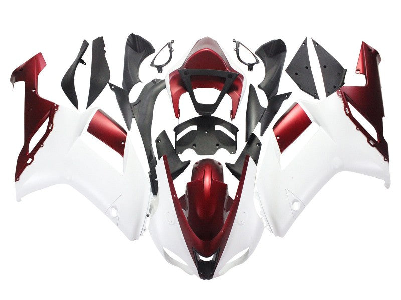 Purchase 2007-2008 White Red Kawasaki ZX6R Motorcycle Fairing UK