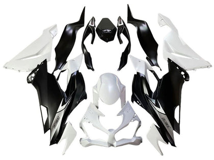 2013-2018 Kawasaki ZX-6R White Black Fairing Kit