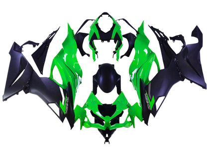 2019-2022 Kawasaki ZX-6R Black Green Fairing Kit