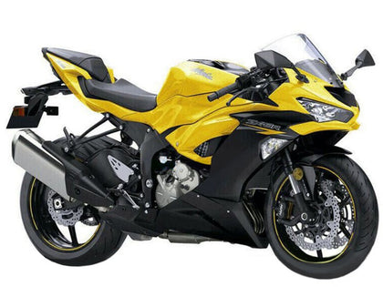 2019-2022 Kawasaki ZX-6R Yellow Black Fairing Kit