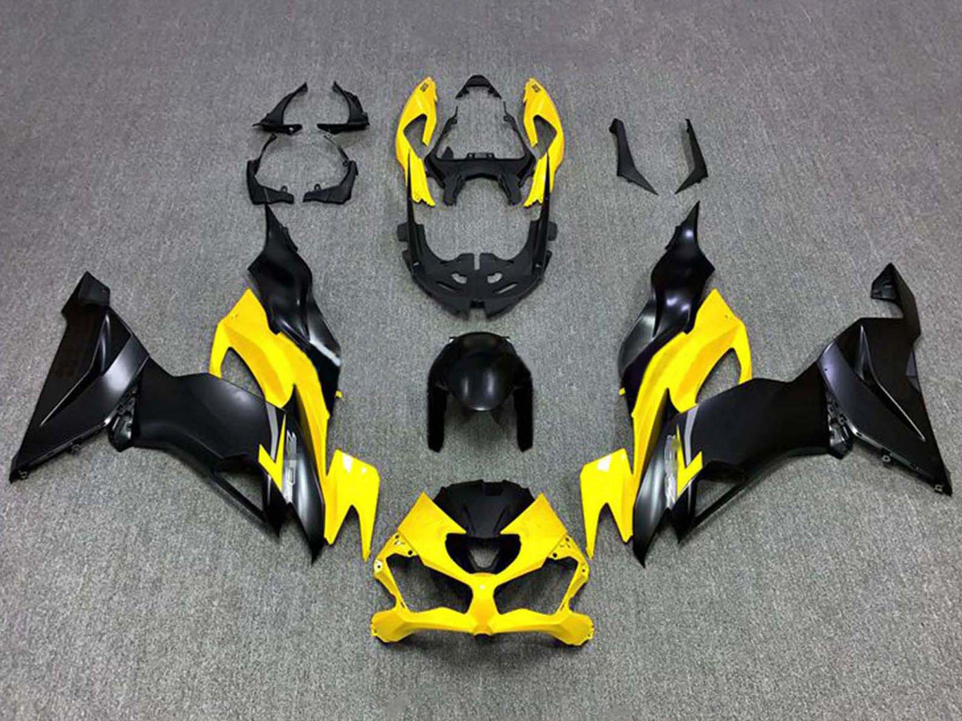 2019-2022 Yellow Black Kawasaki ZX6R Fairing Kit
