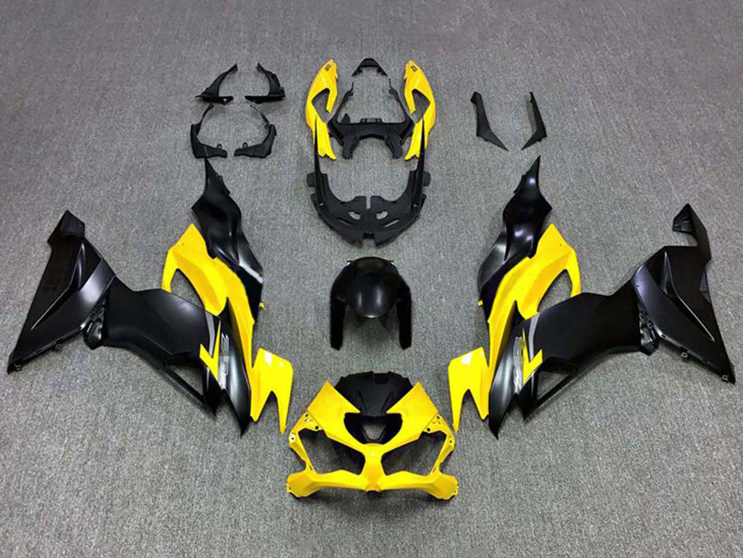 2019-2022 Yellow Black Kawasaki ZX6R Fairing Kit