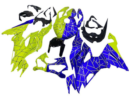 2019-2022 Kawasaki ZX-6R Blue Yellow Fairing Kit