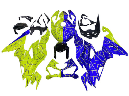2019-2022 Kawasaki ZX-6R Blue Yellow Fairing Kit