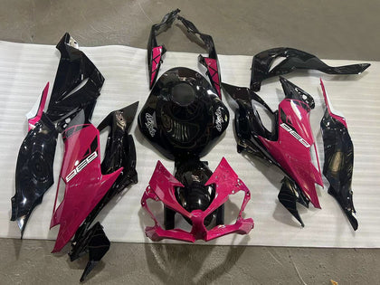 2019-2022 Kawasaki ZX-6R Glossy Black Pink Fairing Kit