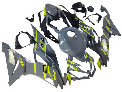 2019-2022 Kawasaki ZX-6R Gray Yellow Ninja Elf Fairing Kit