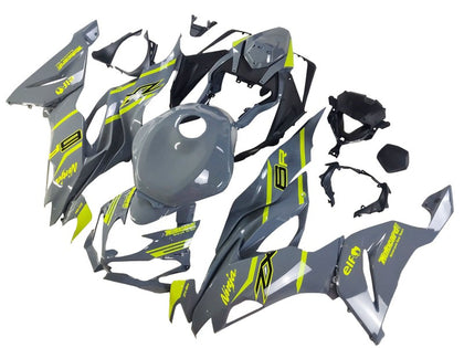 2019-2022 Kawasaki ZX-6R Gray Yellow Ninja Elf Fairing Kit