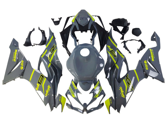 2019-2022 Grey Yellow Ninja Elf Kawasaki ZX6R Fairing Kit
