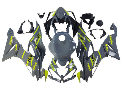 2019-2022 Kawasaki ZX-6R Gray Yellow Ninja Elf Fairing Kit