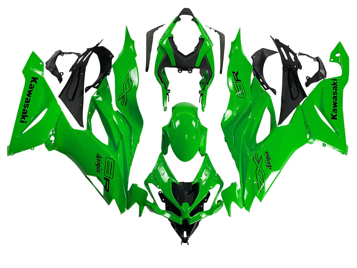2019-2022 Green Kawasaki ZX6R Motorcycle Fairings， Purchase 2019-2022 Green Kawasaki ZX6R Motorcycle Fairings UK - UK
