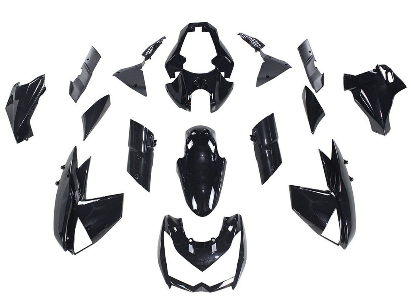 2010-2013 Glossy Black Kawasaki Z1000 Fairing Kit
