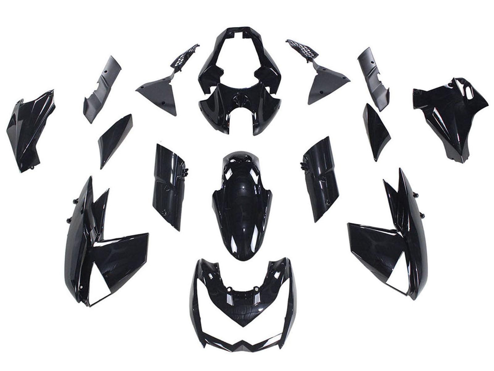 2010-2013 Glossy Black Kawasaki Z1000 Fairing Kit