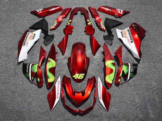 2010-2013 Red White Monster 46 Kawasaki Z1000 Fairing Kit