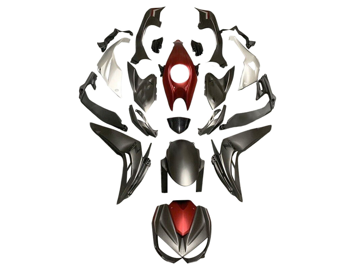 2014-2019 Matte Black Red White Kawasaki Z1000 Fairing Kit