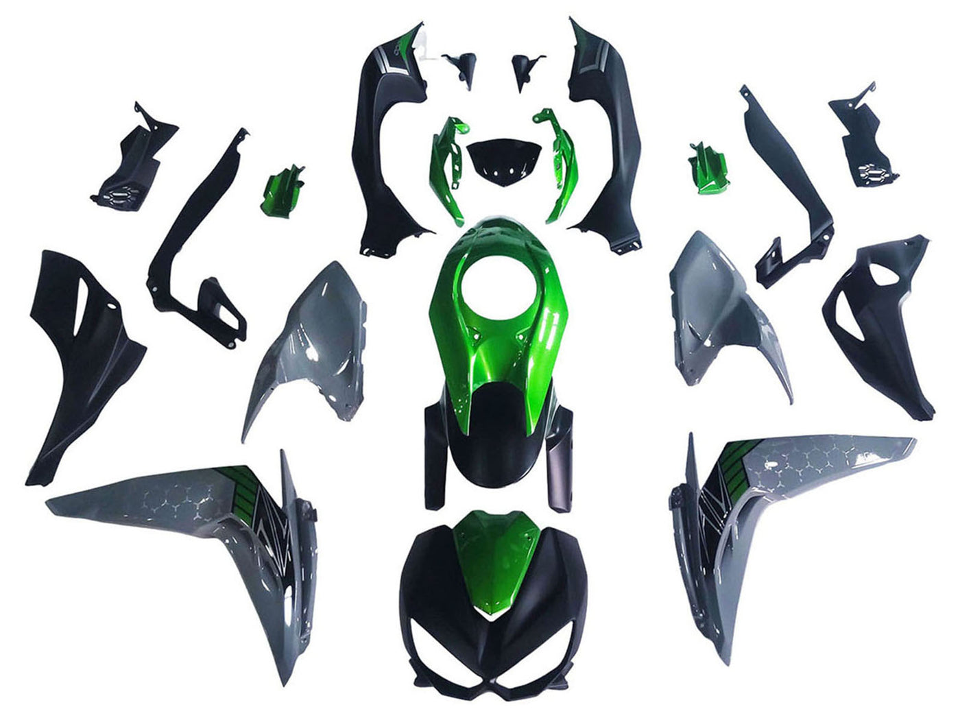 2014-2019 Black Green Grey Kawasaki Z1000 Fairing Kit