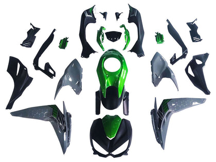 2014-2019 Kawasaki Z1000 Black Green Gray Fairing Kit