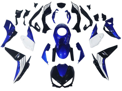 2014-2019 Kawasaki Z1000 Black White Blue Fairing Kit