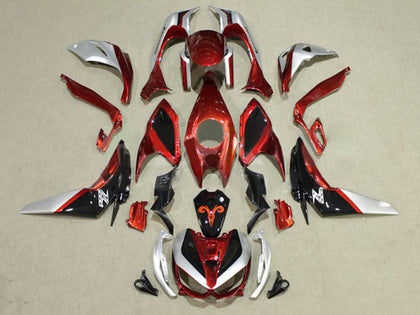 2014-2019 Kawasaki Z1000 Red Silver Black Fairing Kit