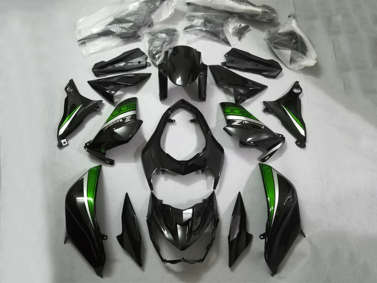 2013-2018 Glossy Black Blue Kawasaki Z800 Fairing Kit