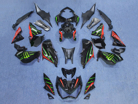 2013-2018 Black Orange Kawasaki Z800 Fairing Kit