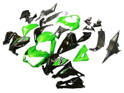 2013-2018 Kawasaki Z800 Glossy Green Black Fairing Kit