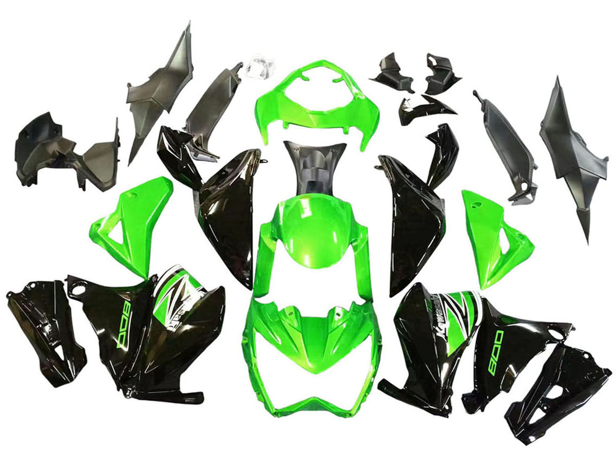 2013-2018 Glossy Green Black Kawasaki Z800 Fairing Kit