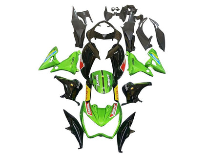 2013-2018 Kawasaki Z800 Green Black Fairing Kit