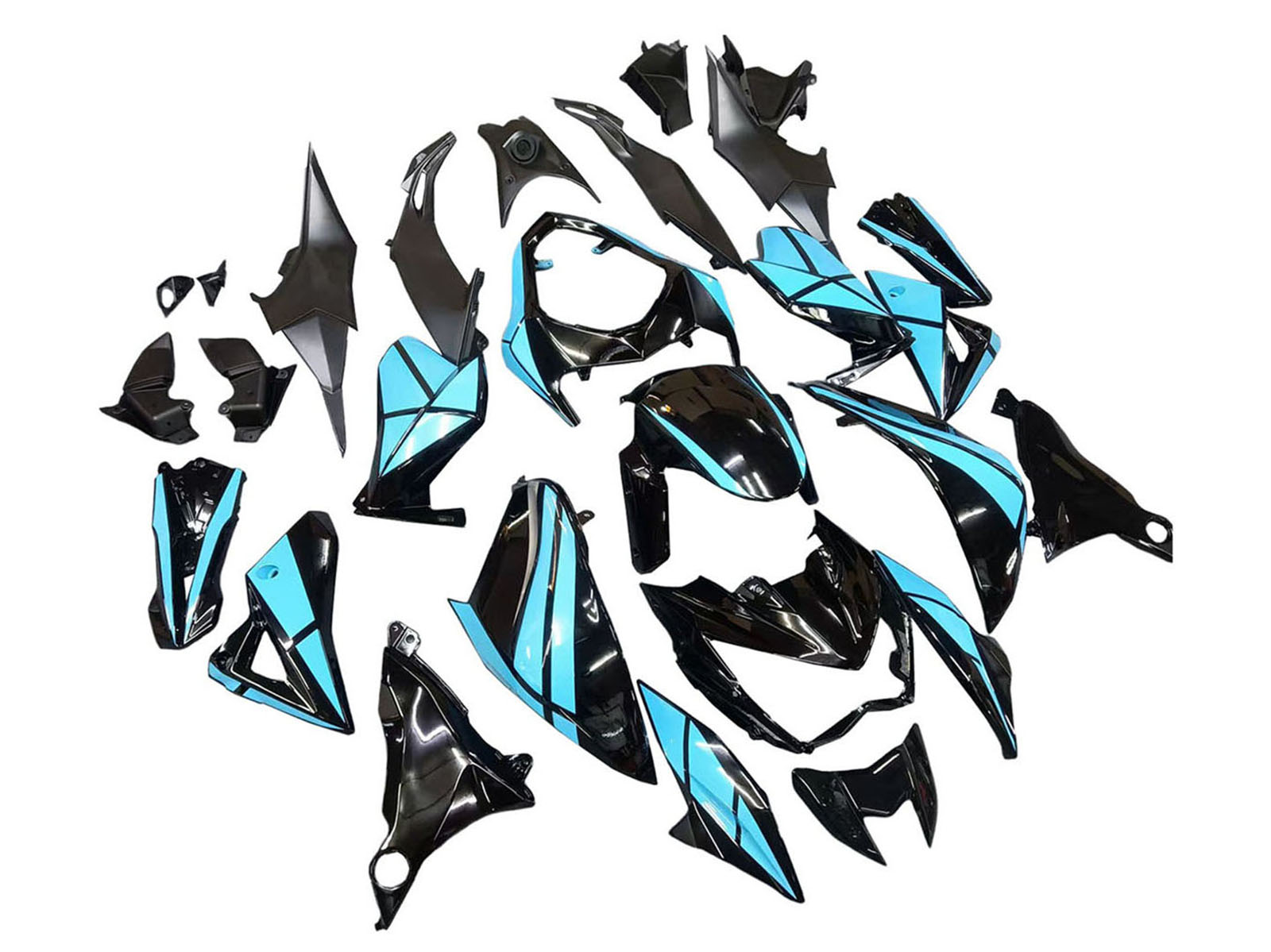 2013-2018 Light Blue Black Kawasaki Z800 Fairing Kit