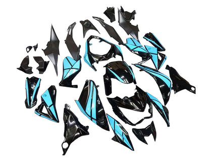 2013-2018 Kawasaki Z800 Light Blue Black Fairing Kit