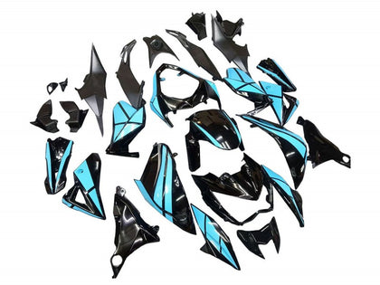 2013-2018 Kawasaki Z800 Light Blue Black Fairing Kit