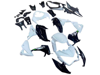 2013-2018 Kawasaki Z800 White Black Fairing Kit