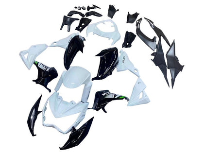 2013-2018 Kawasaki Z800 White Black Fairing Kit