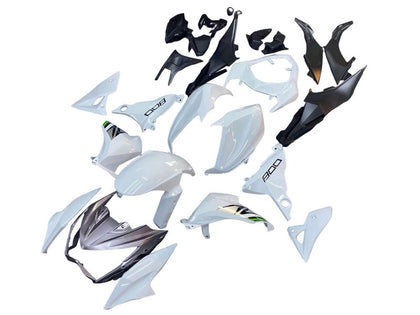 2013-2018 Kawasaki Z800 White Black Fairing Kit