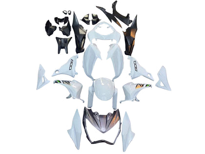 2013-2018 Kawasaki Z800 White Black Fairing Kit