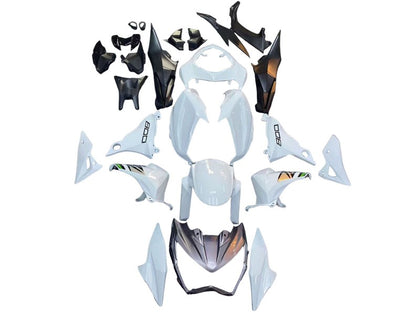 2013-2018 Kawasaki Z800 White Black Fairing Kit