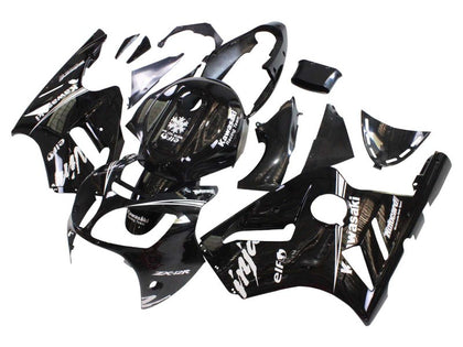 2000-2001 Kawasaki ZX-12R Black with White Snow Decal Ninja Elf Fairing Kit