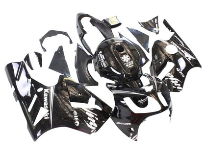 2000-2001 Kawasaki ZX-12R Black with White Snow Decal Ninja Elf Fairing Kit