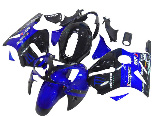 2000-2001 Glossy Black With Gold Flame Kawasaki ZX12R Fairing Kit