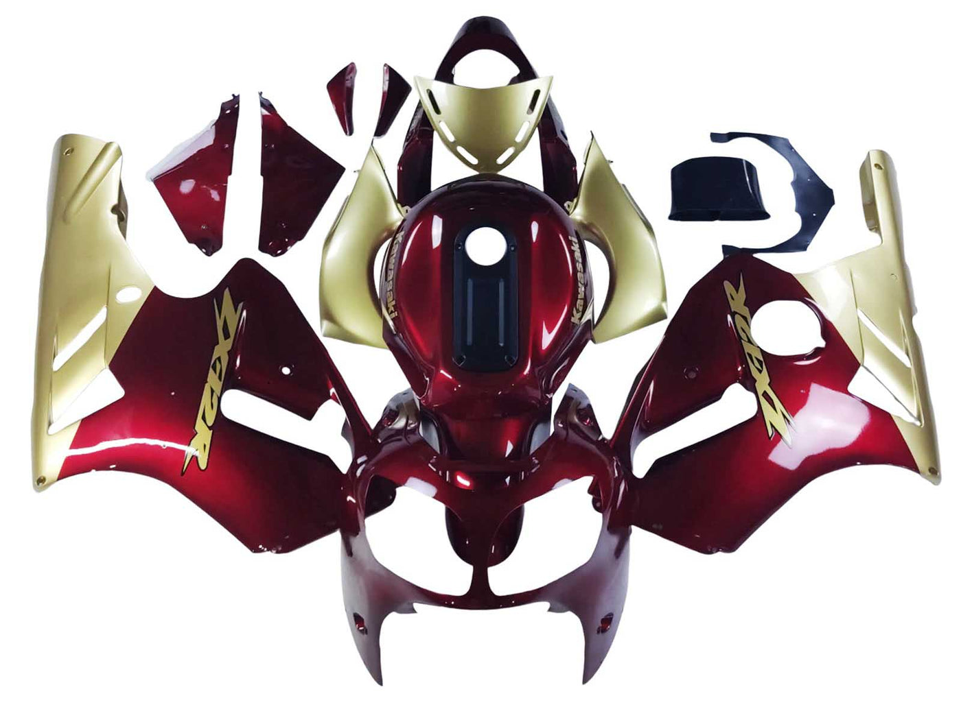2000-2001 Red Gold Kawasaki ZX12R Motorcycle Fairings， Purchase 2000-2001 Red Gold Kawasaki ZX12R Motorcycle Fairings UK - UK