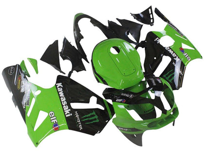 2002-2006 Kawasaki ZX-12R Green Black Monster Elf Fairing Kit