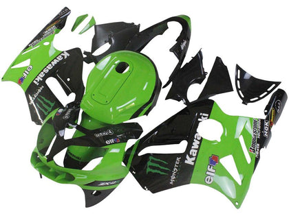 2002-2006 Kawasaki ZX-12R Green Black Monster Elf Fairing Kit