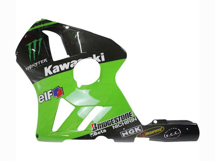 2002-2006 Kawasaki ZX-12R Green Black Monster Elf Fairing Kit