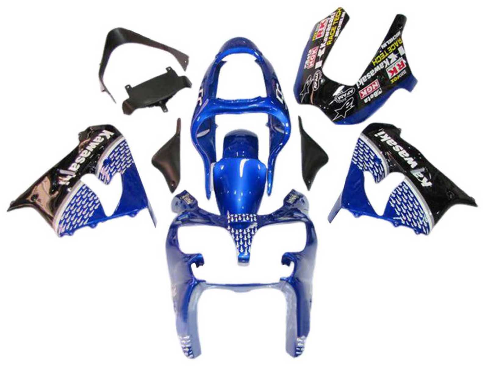 2000-2001 Glossy Black Kawasaki ZX9R Fairing Kit