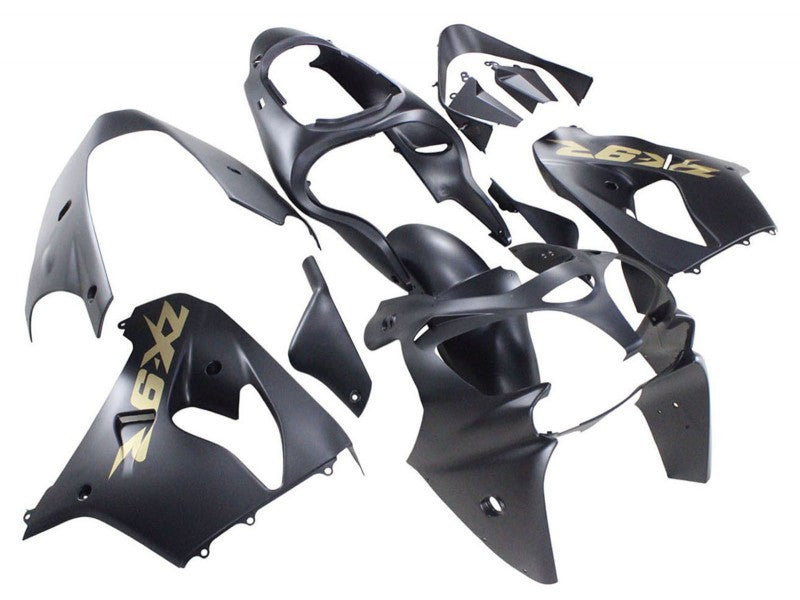 Purchase 2000-2001 Matte Black Gold Kawasaki ZX9R Motorcycle Fairings UK