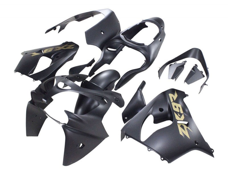 Purchase 2000-2001 Matte Black Gold Kawasaki ZX9R Motorcycle Fairings UK