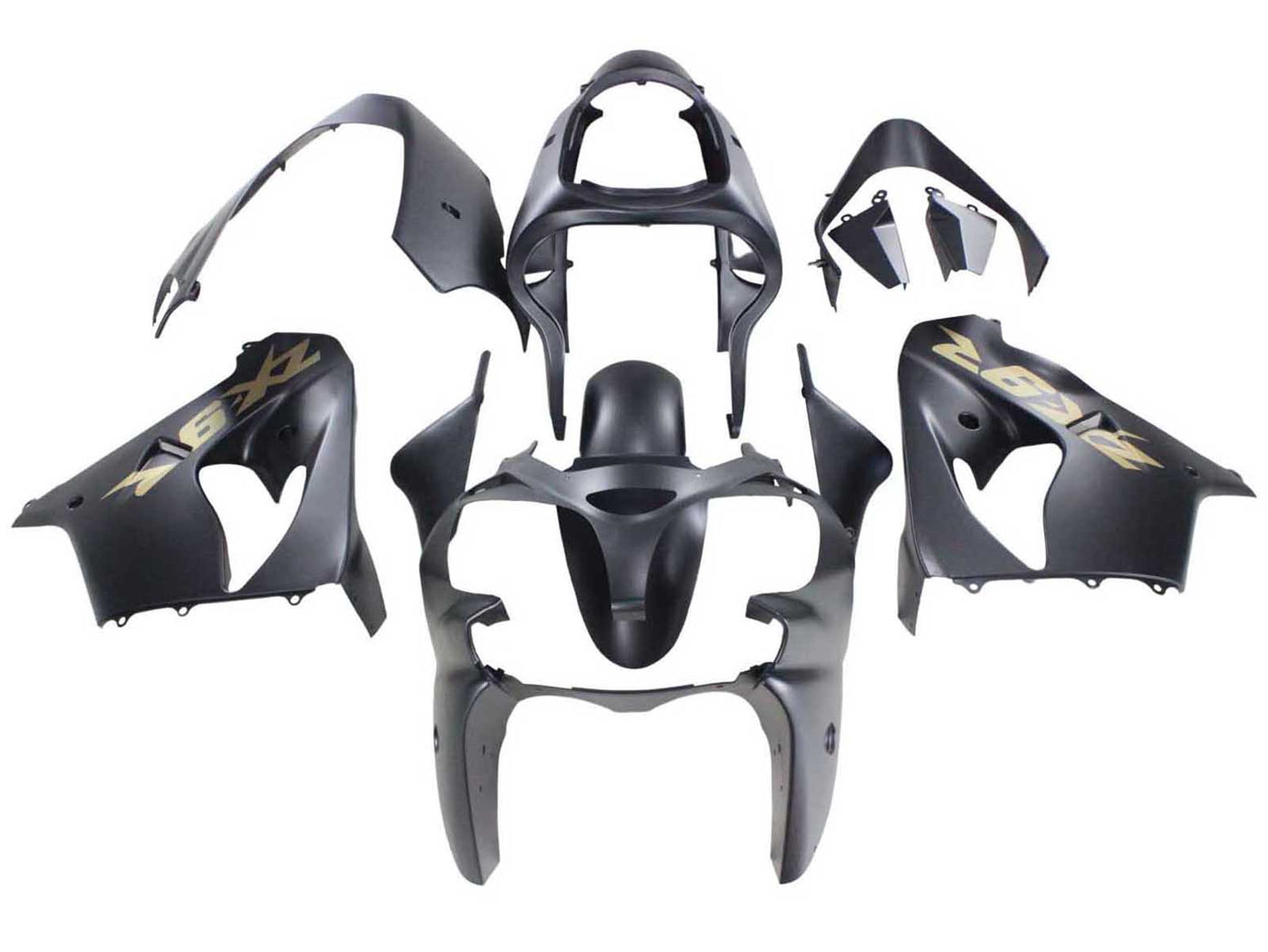 2000-2001 Matte Black Kawasaki ZX9R Fairing Kit