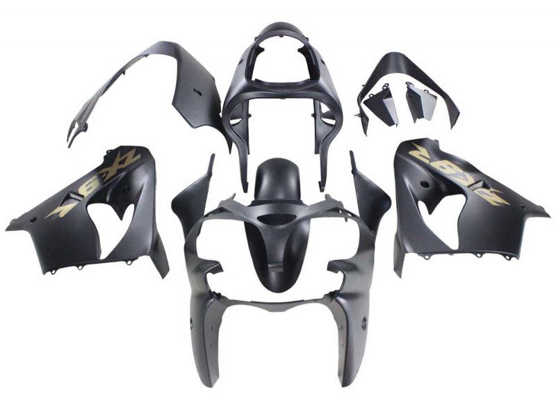 Purchase 2000-2001 Matte Black Gold Kawasaki ZX9R Motorcycle Fairings UK