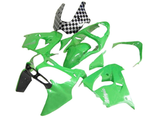 2000-2001 Green Black White Ninja Kawasaki ZX9R Fairing Kit