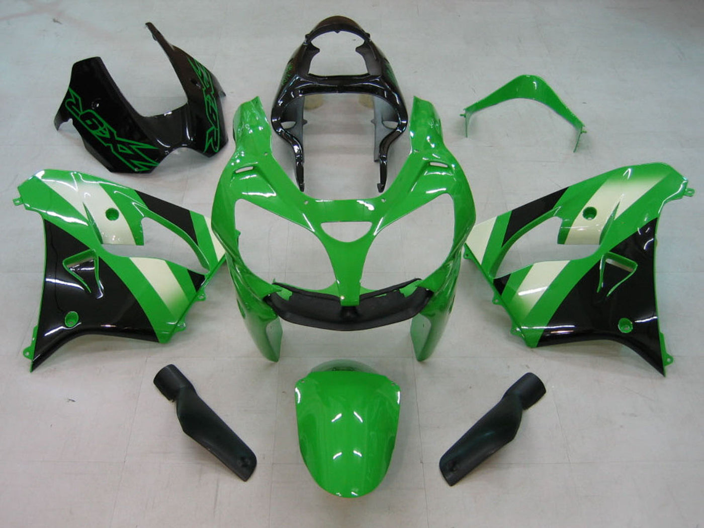 2000-2001 Green Black Kawasaki ZX9R Fairing Kit