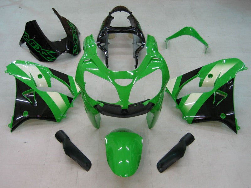 Purchase 2000-2001 Green Silver Black Kawasaki ZX9R Motorcycle Fairings UK